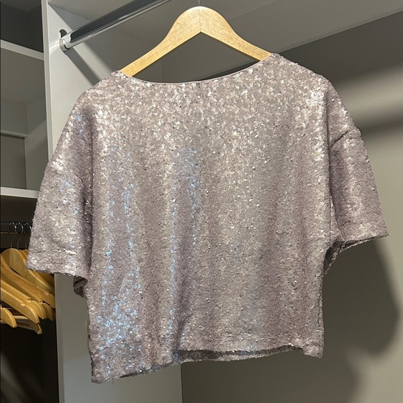 Anthropologie Lavender Sequin Blouse - Picture 7 of 9